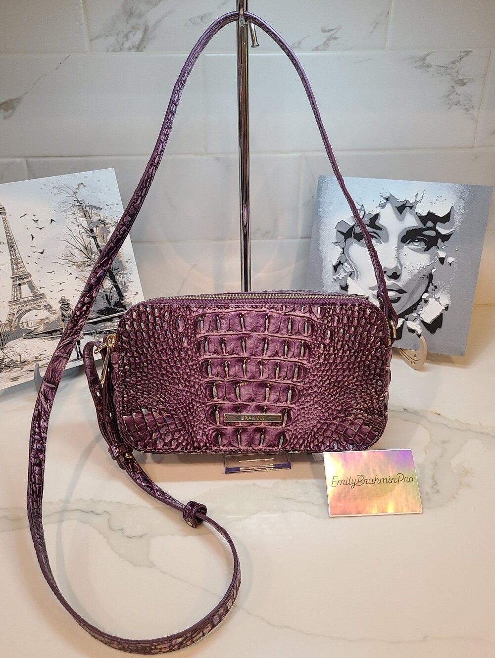 Brahmin Purple Passion Danica Crossbody Pristine